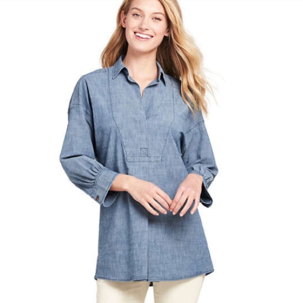 Lands End Chambray Tunic - Picture 3 of 7